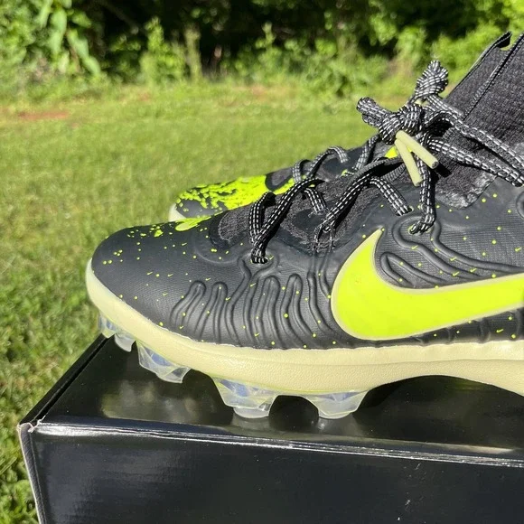 Nike Alpha Huarache NXT MCS All Star Black/Lime/Volt Baseball‎ Cleats Size 10.5